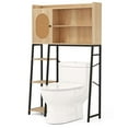 thumbnail image 1 of Costway Over The Toilet Storage Cabinet Space-saving Toilet Organizer with PE Rattan Door, 1 of 10