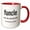Red/White, variant on 3drose, Funcle, Noun like a Dad, Only Cooler, Black Lettering on White Background, 11oz Two-tone Red Mug