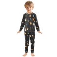 thumbnail image 6 of FORMRS Long Sleeve Top and Pants Pajama Set for Niños 2-Piece Sleepwear, Sizes 18M-8Y, Pixel Cat, 6 of 6