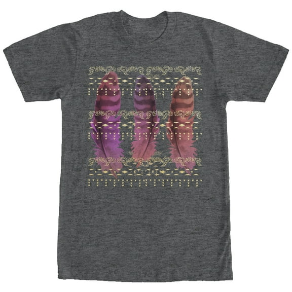 Men's Lost Gods Feather Dreams  Graphic Tee Charcoal Heather Small