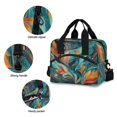 thumbnail image 5 of Insulated Crossbody Lunch Bag 10L Lunch Tote with Adjustable Shoulder Strap for Work Office Picnic Abstract Leaves, 5 of 6