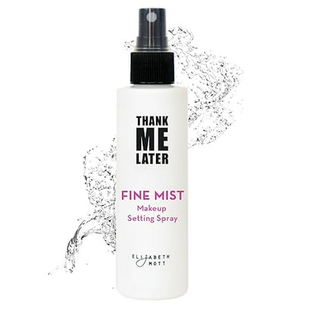 Thank Me Later Makeup Setting Spray: Long Lasting, Facial Mist Setting Spray with Matte Finish and Oil Control for Face and Skin Care. Weightless Make Up Sealer Spray by Elizabeth Mott (3.21 oz)