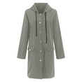 thumbnail image 5 of Godom Women's Rain Coat - Lightweight Plus Size Buttons Waterproof Rain Jacket for Women, 5 of 7