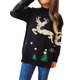 thumbnail image 2 of TRKIYQC Suéter Femenino, Patrones de Elk de árbol de Navidad Cuello Simulado Manga Larga Prendas de Punto Traje de Invierno TRKIYQC moda, 2 of 5