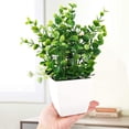 thumbnail image 4 of Mini plantas artificiales en maceta, plantas de hojas de eucalipto de plástico falso para el hogar, oficina, escritorio, habitación, decoración verde, paquete de 2 Namotu CZJJ-HQ89, 4 of 6