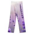 thumbnail image 3 of Lavender Field Bloom Pajama Pants Breathable with Pockets Pajamas For Lady Vintage Sleeping Pants Bedroom Homewear, 3 of 6