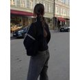 thumbnail image 3 of Womens Half Turtleneck Sweater  Stitch Drop Shoulder Pullover Knit Top, 3 of 5