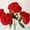 Red, variant on 6 White Carnations Bush Artificial Flowers