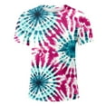 thumbnail image 4 of oqasdz Mens T Shirts Summer Casual Fashion Father's Day Printed Hooded Short Sleeved Tee Top, 4 of 4