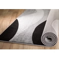 thumbnail image 2 of Rio Collection - Gray Black Retro Wave Line Premium Area Rug by Rug and Decor 2x7 Runner, 2 of 3