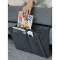 thumbnail image 3 of WEISIPU Felt Bedside Pocket Caddy, Bed Sofa Hanging Storage Organizer, Under Mattress Holder Bag for Magazine Remotes Phone Tablet, 3 of 6