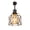 Pearl Black, variant on Kiven H Type Track Lighting Heads, Vintage Loft Design Track Lighting Heads with Flexible Light Arm, Black Basket Cage Track Mount Light for Kitchen Island Hotel Shop Bar, Pearl Black Socket - 1 Pack