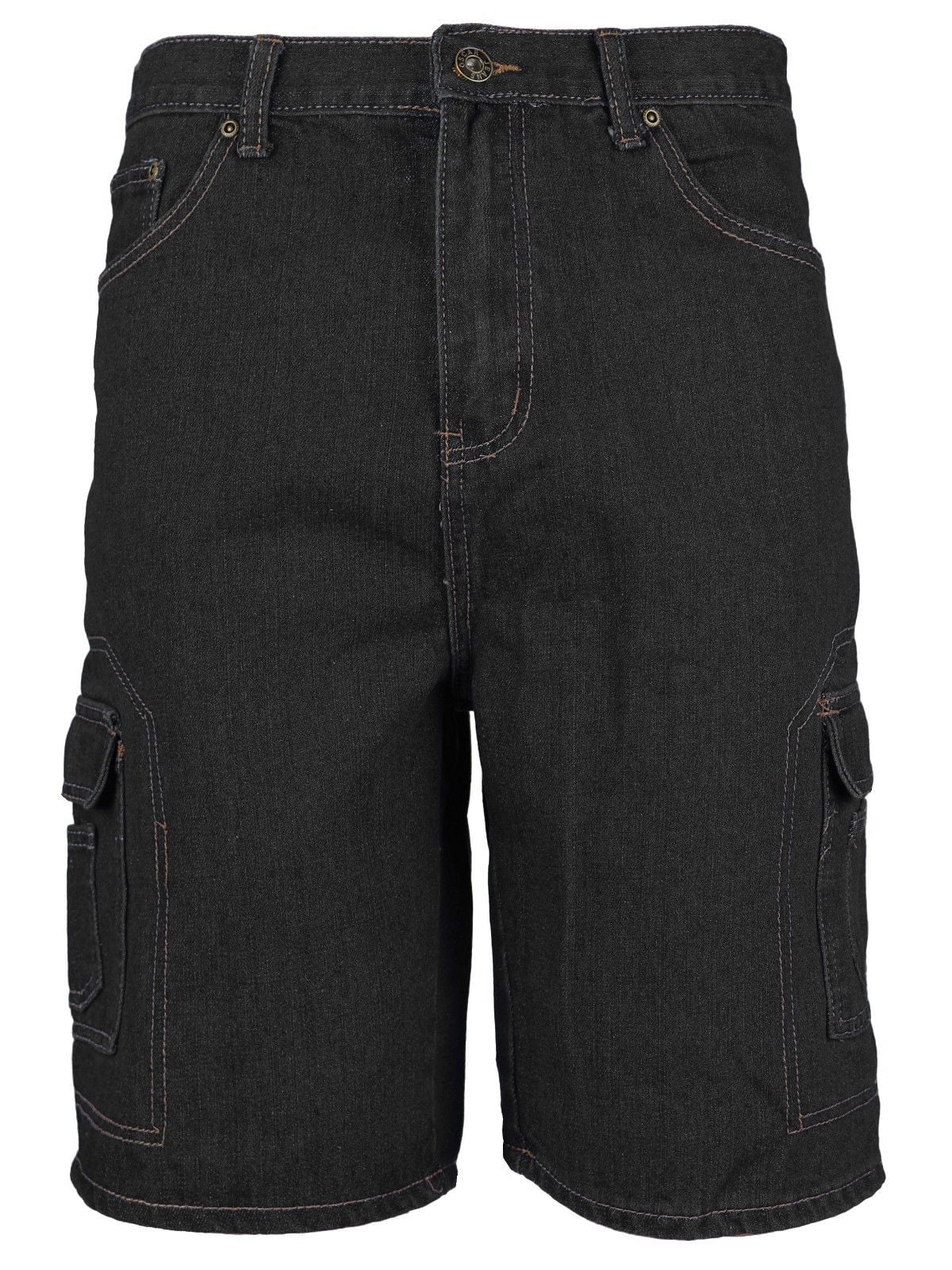 Men's Mid Rise Denim Shorts with Cargo Pockets