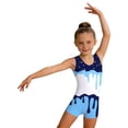 thumbnail image 3 of Miaoju Gymnastics Leotards for Girls Sparkly One-Piece Pro Kids Unitard Biketards with Shorts, 3 of 6