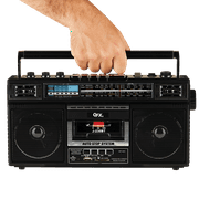Qfx J-230bt Rechargeable Cassette Am/fm/sw1-2 Radio Bluetooth Boombox With Usb Recording