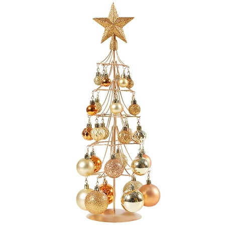 Christmas Deals 2022 Susenstone Decorations Christmas Ornaments Iron Frame Christmas Balls Table Decorations on Clearance