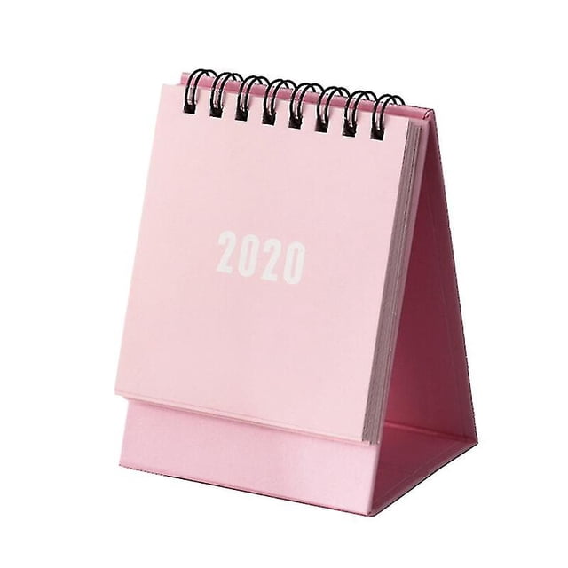 Mini calendario de escritorio portátil de Año Nuevo 2020, bobina, planificador diario mensual para oficina en casa