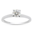 thumbnail image 5 of 1/3 ct. t.w Round Cut Lab Created Moissanite Diamond Solitaire Engagement Ring For Women In 14K White Gold Over Sterling Silver (G-H Color, VVS1 Clarity, 0.35 Cttw)-8.5, 5 of 7