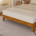 thumbnail image 6 of Ktaxon Queen Wooden Bed Frame, Platform Bed with Headboard & Slats Support, Brown, 6 of 8