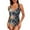 Green, variant on VBVC Trends One Piece Swimsuit Women Criss Cross Back Color Block Print Bathing Suits Athletic Swimwear