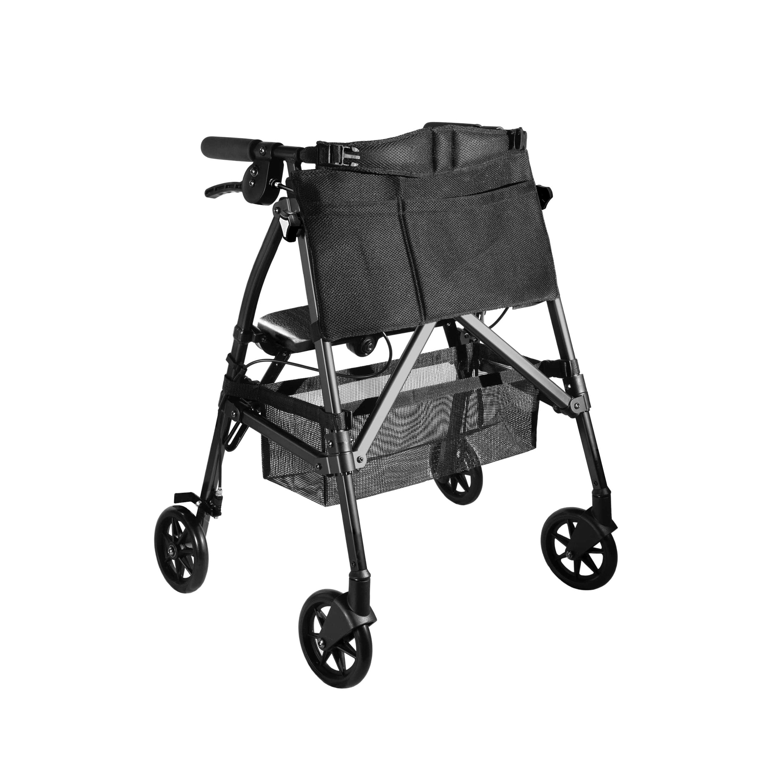 Stander EZ FoldNGo Rollator Short, Lightweight Junior Folding Walker for Seniors, 6inch
