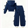 thumbnail image 6 of Enyan Kids Clothes Girls 2-Piece Outfits Long Sleeve Sweatshirt & Wide Leg Pants Set, 6 of 6