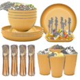 thumbnail image 1 of Unbreakable Dinnerware Sets Camping Plates And Bowls Set Plastic Picnic Dinner Sets, 1 of 1