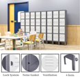 thumbnail image 6 of MIIIKO 4-Tier Metal Locker Steel Employees Lockers for Office, Metal Storage Locker Cabinet with Louvers, 4 Door Locker for Employee Gym, Home, School, 6 of 6