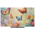 thumbnail image 2 of Indoor Elastic TV Cover for 55 Inch Flat Screen TVs,Spring Garden Flower Butterfly Stretch TV Screen Protector Smart Television Protection Covers TVs Enclosure,Wildflower Oil Painting Art, 2 of 9
