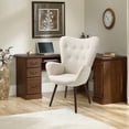thumbnail image 4 of Homycasa Beige Fabric Upholstered Tufted Armrest Wingback Arm Chair, 4 of 5