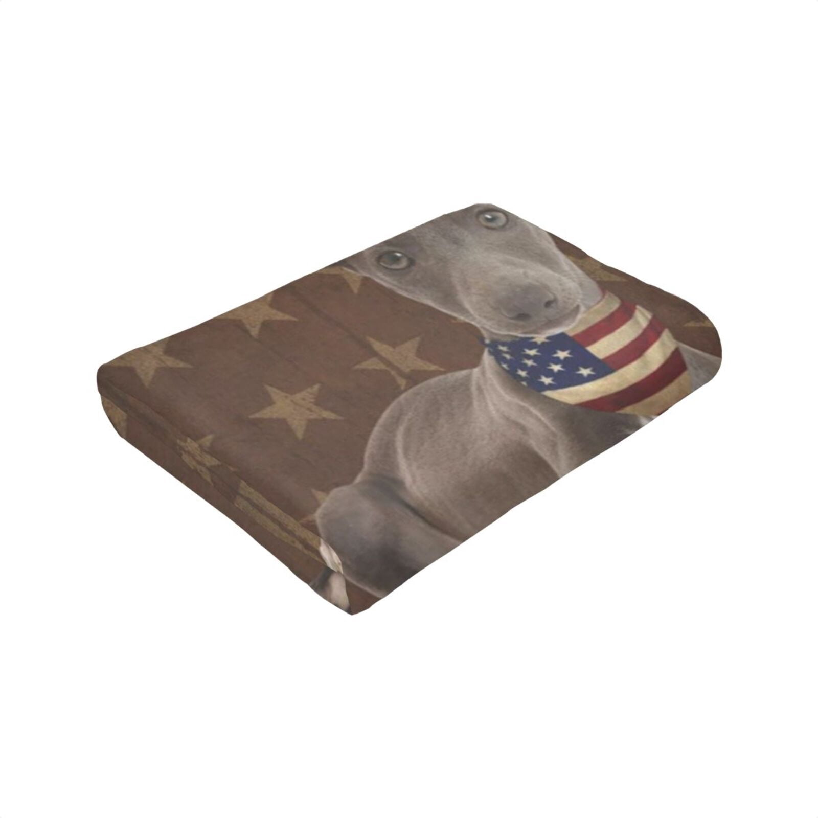 Wijzvio Italian Greyhound Dog With Vintage American Flag Throw Blanket Soft Fuzzy Fleece Blanket For Couch Bed Living Room Decoration 50"X40"