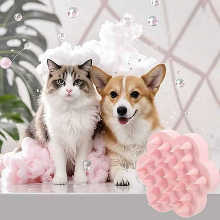 No brand ,2 in 1 Comfortable Pet Grooming Brush for Dogs & Cats, Pink