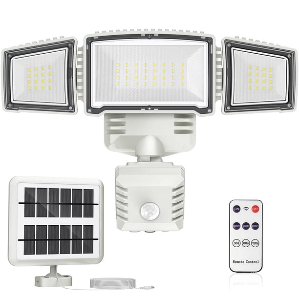 Ounissouiy Luces de pared alimentadas por energía solar para exteriores, patio, jardín, patio trasero, camino, lámpara recargable automática, accesorio Iluminación y accesorios con controlador Ounissouiy HA073293-02