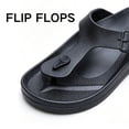 thumbnail image 3 of CHICVOMEY Flip Flops for Men Arch Support Rubber Sole Lightweight Non Slip Slip on Open Toe Flat Sandals Summer Beach Casual Slippers, 3 of 7