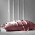 thumbnail image 4 of Cloud Fino Luxurious Satin Bed Sheets Dusty Rose Silk Sheets Queen 15 " Deep Pocket Pillowcases Sheet, 4-Piece, 4 of 6