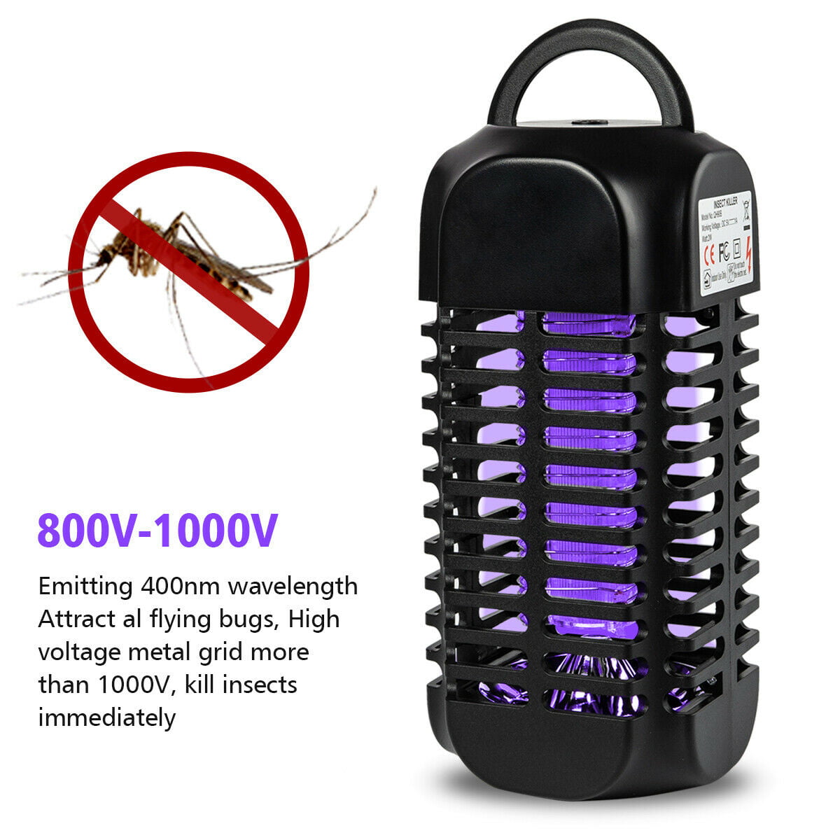 Electric Mosquito Tueur Parasite Tuer Lampe DEL FLYING BUG pièges Light Outdoor Home 