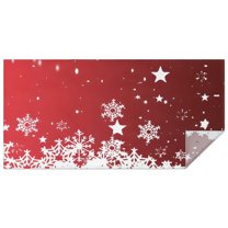 Red Christmas Snowflake Pattern Rectangle Tablecloth 60"x120",Waterproof Polyester Rectangle Table Cloth, Wipeable Spillproof Polyester Tablecloth for Dining, Camping, Indoor and Outdoor