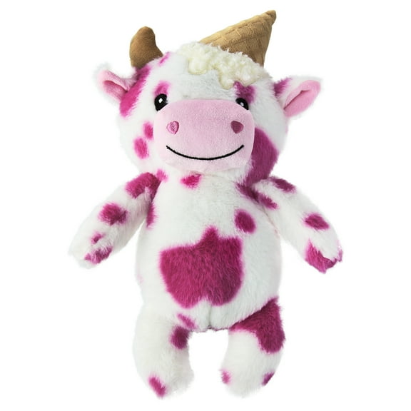 Vibrant Life Valentine's Day Moo Moo Swirl Dog Toy, Pink and White, 10"