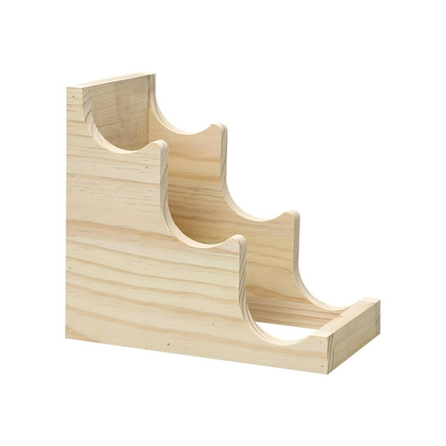 Soporte para Botellas Perfecl Estante de Almacenamiento de Madera 3 Ranuras