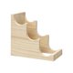 thumbnail image 1 of Portabotellas de madera, expositor para bar, despensa, escritorio, etc. Color madera de 3 ranuras, 1 of 9