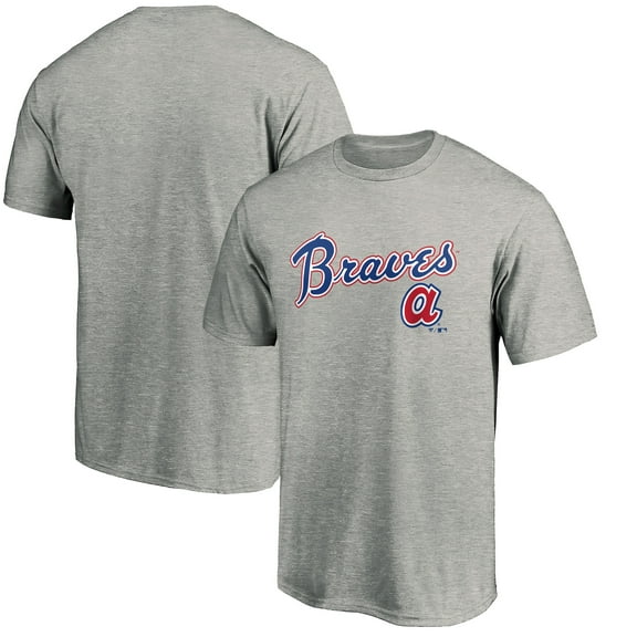 Men's Heather Gray Atlanta Braves Team Wahconah T-Shirt