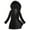 Black, variant on JURANMO Womens Solid Color Slim Down Jacket Fleece Lined Warm Hood Winter Coat with Pockets Lightning Deals Navy M