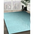 thumbnail image 3 of Ahgly Company Machine Washable Indoor Round Transitional Electric Blue Area Rugs, 3' Round, 3 of 7