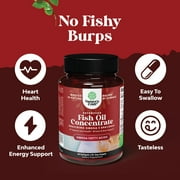 Natures Craft 2000mg Omega 3 Esterified Fish Oil Concentrate Supplement with EPA & DHA, 60 Softgels