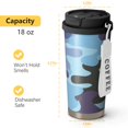 thumbnail image 4 of Camouflage 18oz Double Drinking Coffee Mug – Vacuum Insulated Stainless Steel Travel Cup with Leakproof Lid, 316 Steel Thermos Tumbler for Hot & Cold Beverages, 4 of 6