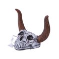thumbnail image 2 of Tocado para mascotas de Halloween, divertido cráneo de vaca y cuernos largos, tocado decorativo para gato aterrador, gato de peluche (A) oso de fresa Electrónica, 2 of 5