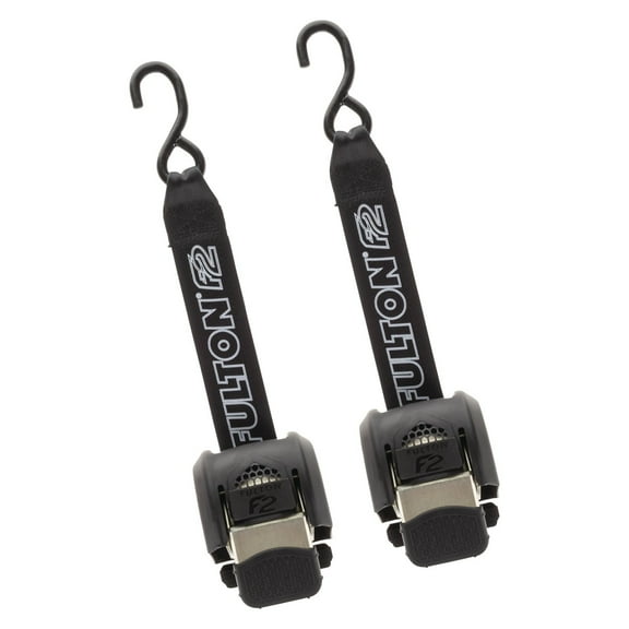 Fulton 2062100 F2® Retractable Transom Tie Downs, 2 Inch x 43 Inch, 500 lbs. Capacity, Stainless Steel (2 pack)