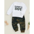 thumbnail image 3 of Suealasg Toddler Baby Boy Fall Outfits Set 6M 1T 2T 3T Letter Pumpkin Print Long Sleeve Sweatshirt Camouflage Pants 2Pcs Kids Boy Autumn Clothes, 3 of 8