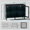 thumbnail image 3 of GloryStar LED Bar Cabinet with Removable Wine Racks & 9 Glass Holders, Modern Storage Sideboard with 2 Doors, Buffet for Kitchen, Dining, or Living Room, 3 of 6