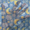 thumbnail image 3 of Cartoon Tulle Curtains with Rod Pocket, Abstract Skyline with Stars Clouds and Crescent Moon Vertical Striped Doodle Art, Sheer Drape for Wedding Party 2 Panels, 7 Sizes, Yellow Blue, by Ambesonne, 3 of 3